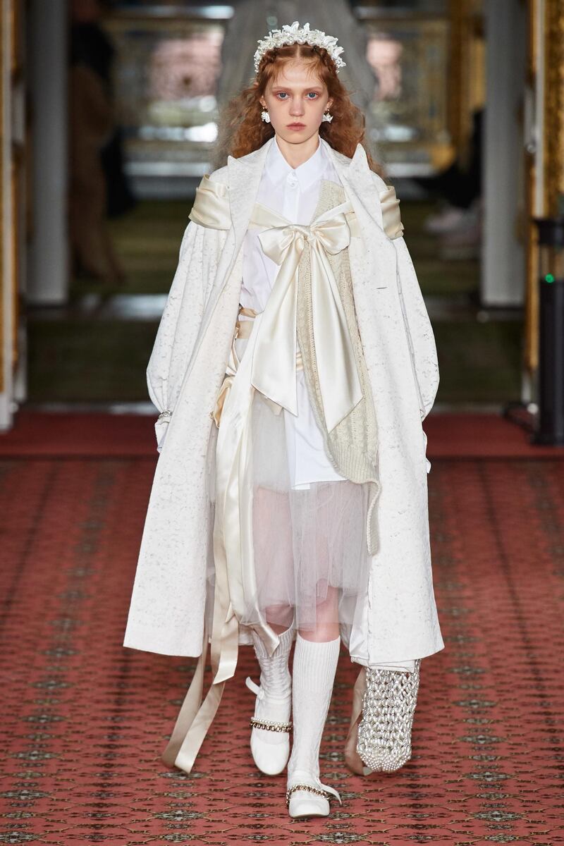 Pearls at the Simone Rocha show during London Fashion Week