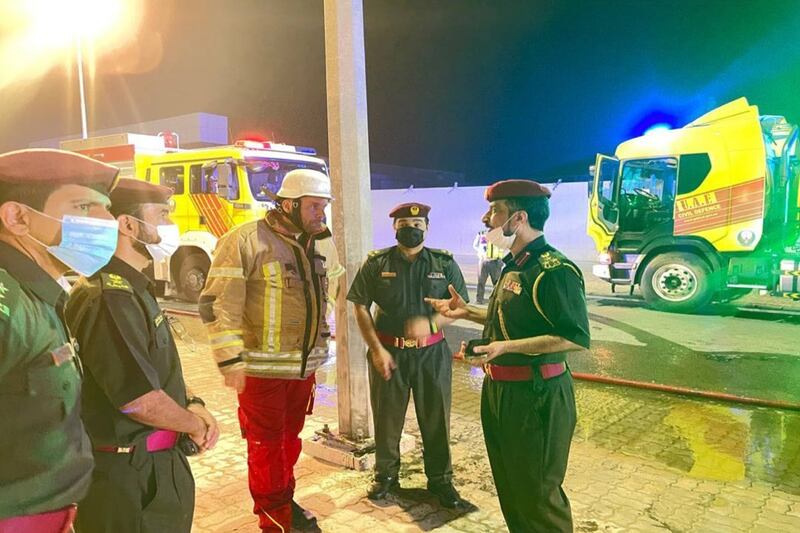 Mohammed Abdullah Al Zaabi, director of the Ras Al Khaimah Civil Defence, said the department was informed about the blaze at 7.30pm on Monday.
