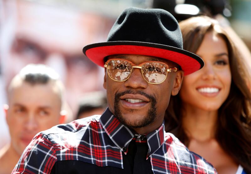 Undefeated boxer Floyd Mayweather Jr. of the U.S. arrives at Toshiba Plaza in Las Vegas, Nevada U.S. on August 22, 2017. REUTERS/Las Vegas Sun/Steve Marcus