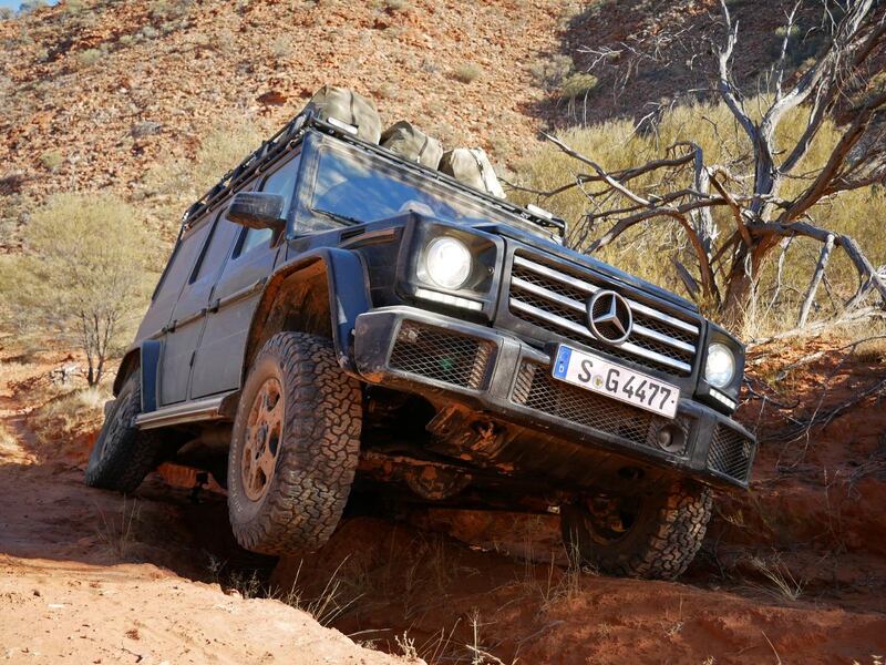 The latest Mercedes-Benz G-Class in the Simpson Desert, Australia. Alex Rae