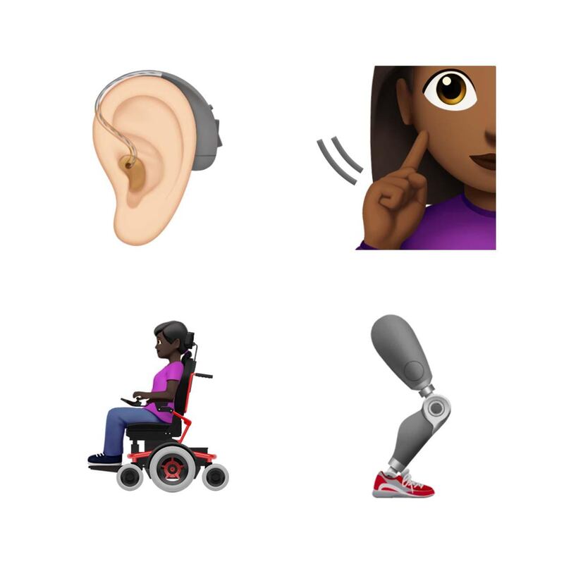 Apple Emoji Day - Disability emojis. Courtesy Apple