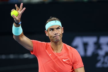 FILE - Rafael Nadal of Spain waves to the crowd in his match against Dominic Thiem of Austria during the Brisbane International tennis tournament in Brisbane, Australia, Tuesday, Jan.  2, 2024.  Rafael Nadal pulled out of the BNP Paribas Open on Wednesday night, March 6, 2024, a day before he was supposed to play his first official match in two months.  Nadal, a 22-time Grand Slam champion, posted the news on social media, writing that he was announcing the withdrawal “with great sadness. ” (AP Photo / Tertius Pickard, File)