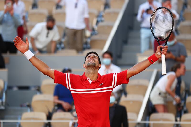 2021: Djokovic beats Stefanos Tsitsipas 6–7, 2–6, 6–3, 6–2, 6–4 for his second French Open.