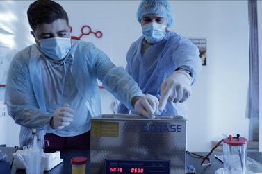 Lebanese scientist fights Covid with home-made nanotechnology. Mahmoud Rida / The National