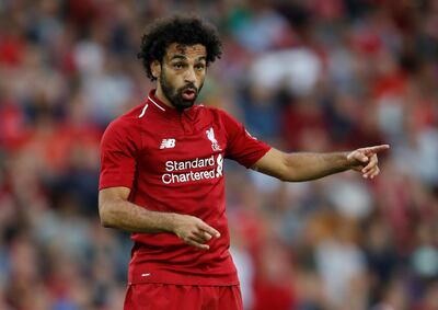 Soccer Football - Pre Season Friendly - Liverpool v Torino - Anfield, Liverpool, Britain - August 7, 2018   Liverpool's Mohamed Salah      Action Images via Reuters/Carl Recine