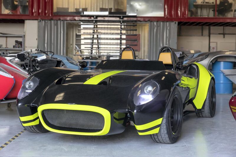 DUBAI, UNITED ARAB EMIRATES. 28 MAY 2018. The Jannarelly safety car produced in Dubai at the Jannarelly factory in Al Jadaf boatyard. (Photo: Antonie Robertson/The National) Journalist: Adam Workman. Section: Motoring.