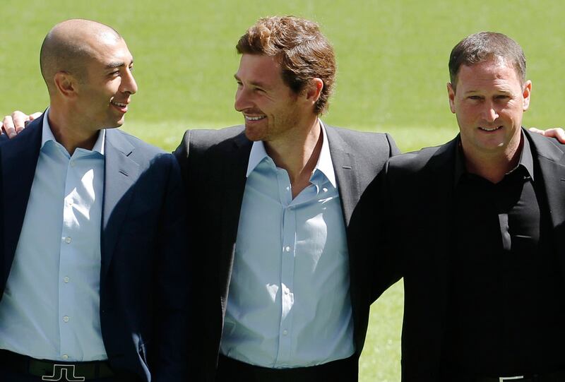 Andre Villas-Boas, second from the right, has named Roberto Di Matteo and Steve Holland, right, his first-team assistants.