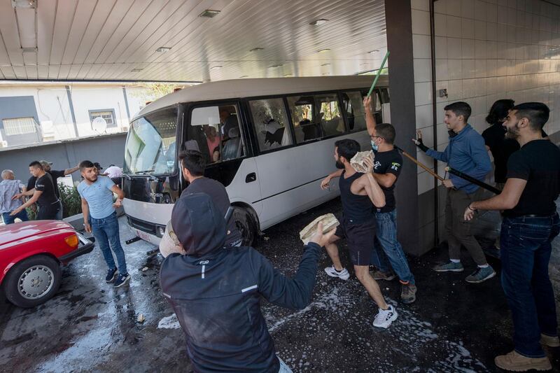 Buses and other vehicles carrying Syrians expatriates were also attacked. AP Photo