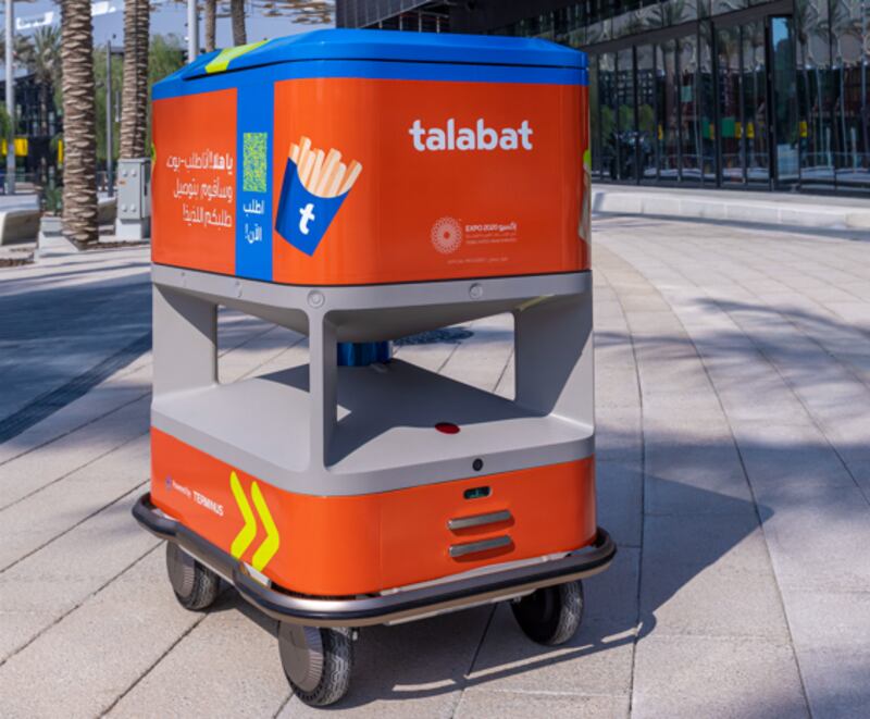 GCC-based companies are hoping that autonomous delivery vehicles will reduce overheads. Photo: Talabat
