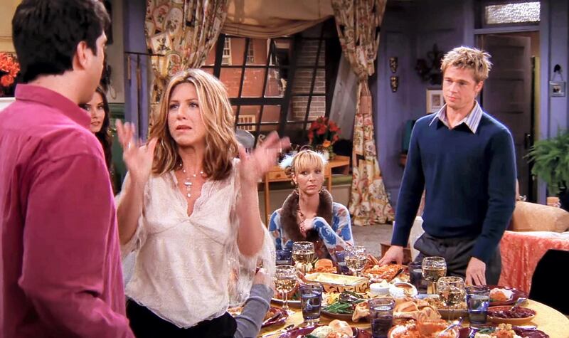 'The One With The Rumour' (s8, e9): The Thanksgiving episodes are usually standouts in a 'Friends' series, but the episode starring Brad Pitt, who was married to Jennifer Aniston at the time, stands head and shoulders above the rest. Pitt stars as a character called Will Colbert, who has had a long-held hatred for Rachel since she bullied him at high school. It transpires in the episode that, along with Ross, he started the ‘I Hate Rachel club’, and watching him mouth "I hate you" over the table and comfort eat carbs (after he had carefully dieted to lose weight for a decade) is comedy gold. Courtesy Netflix