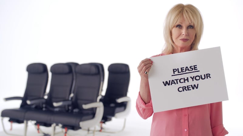 Joanna Lumley is one of the actors in the new safety video for British Airways. Courtesy British Airways