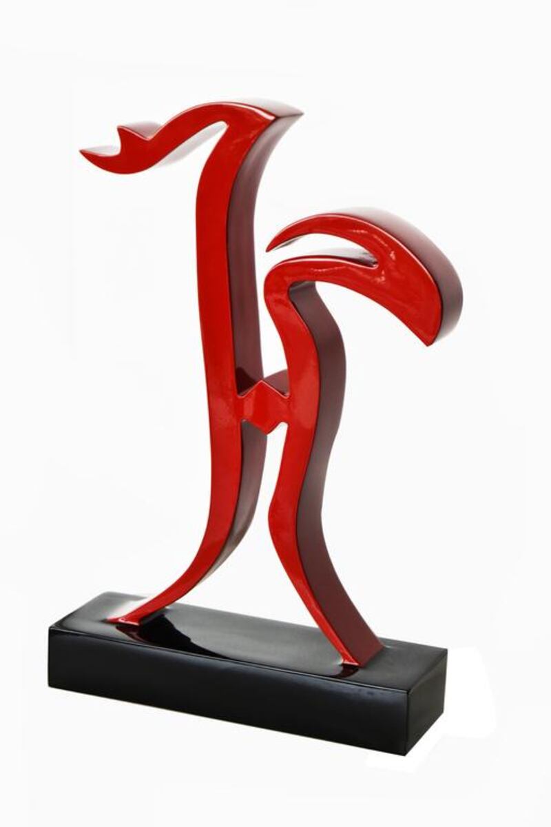 For his piece Love-Red, Jamal Habroush Al Suwaidi drew inspiration from American artist Robert Indiana’s sculpture, titled Love. Courtesy Jamal Al Suwaidi