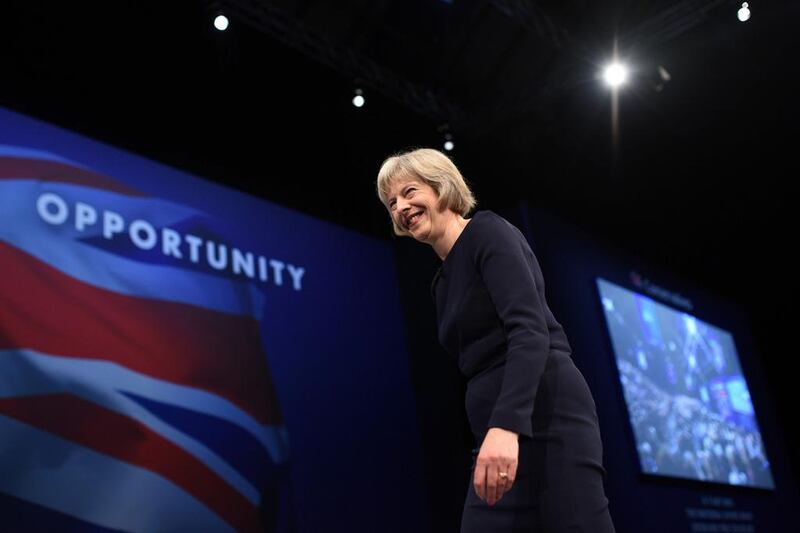 Theresa May said she would be giving further details on the UK’s exit from the European Union during her speech Sunday to her governing centre-right Conservative Party’s on the opening day of its annual conference in Birmingham. Oli Scarff / AFP