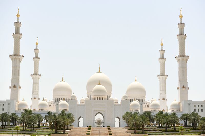 Eid Al Adha prayer will take place at 7am on Saturday at the Sheikh Zayed Grand Mosque in Abu Dhabi. Khushnum Bhandari / The National