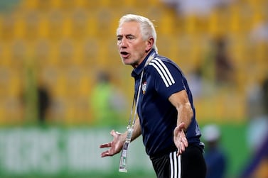 UAE manager Bert van Marwijk during the game between the UAE and Iraq in the world cup qualifiers. Zabeel Stadium, Dubai. Chris Whiteoak / The National