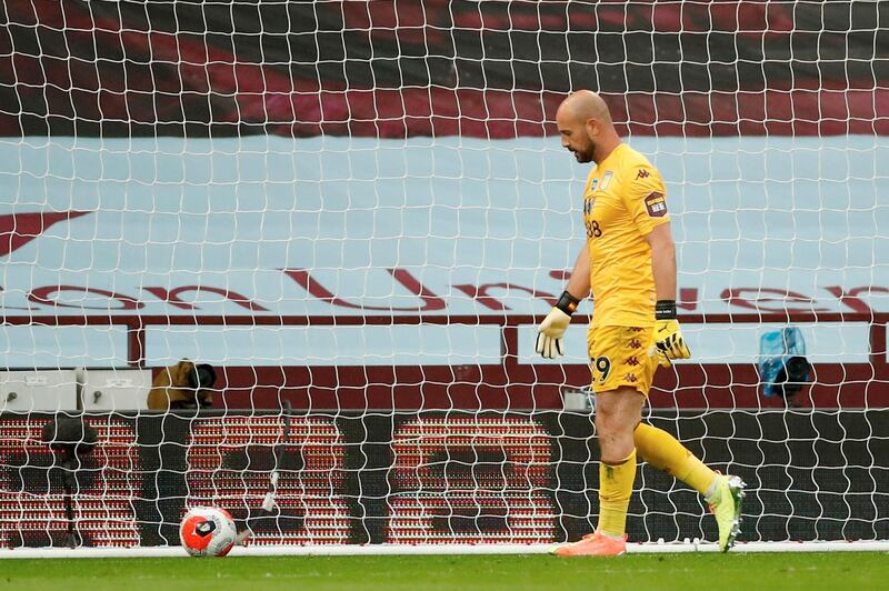 ASTON VILLA RATINGS: Pepe Reina - 6: Good save down low in the first half from a Greenwood drive and blocked well with his leg to deny Rashford late on. No chance with goals and was let down by poor defending in front of him. AFP