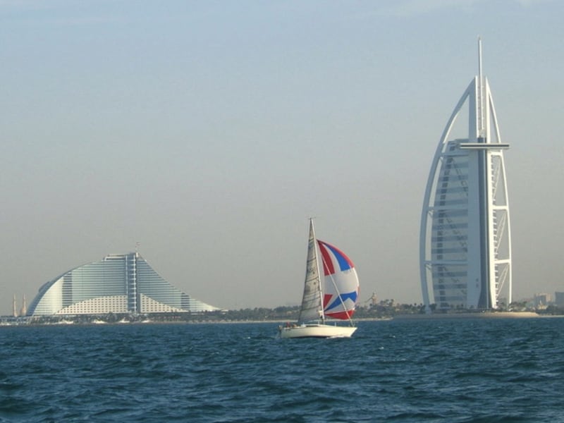David Maddern sailing in Dubai. Photo: Tom Coldicot