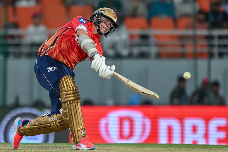 Punjab Kings' Sam Curran made 63 runs off 47 balls before he was clean bowled by Khaleel Ahmed. AFP
