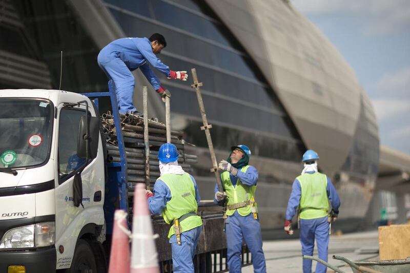 The Dubai Metro will be extended by 15km to reach the Expo 2020 site in Jebel Ali. Andrew Henderson / The National)