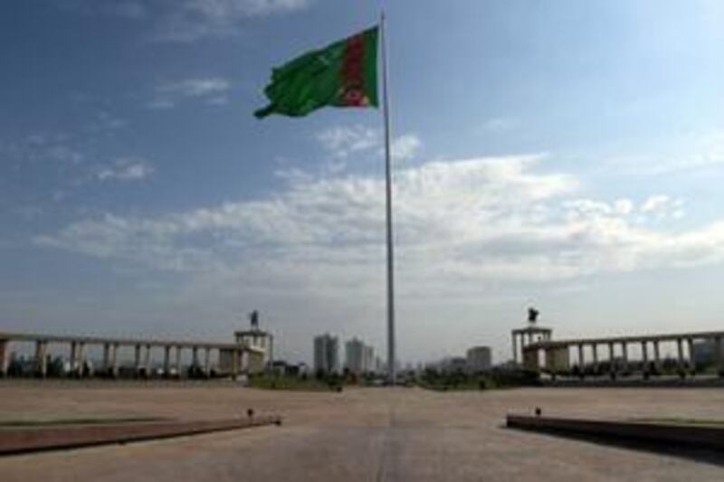 This undated handout pictures shows a giant flag pole in Ashgabat, the capital of Turkmenistan, Constructed by Trident Support, based in Jebel Ali.

The picture was supplied by David Chambers of Trident Support.