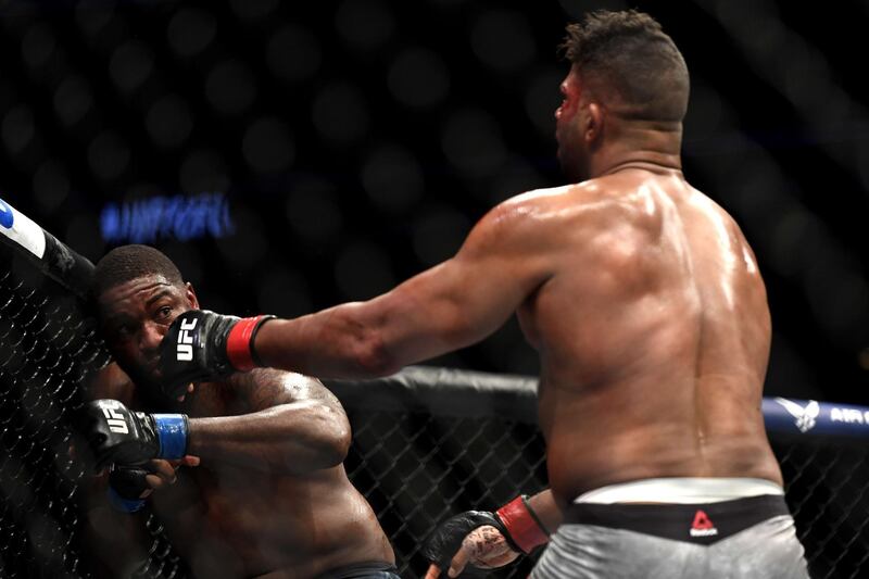 Alistair Overeem fights Walt Harris in their Heavyweight bout during UFC Fight Night at VyStar Veterans Memorial Arena. AFP