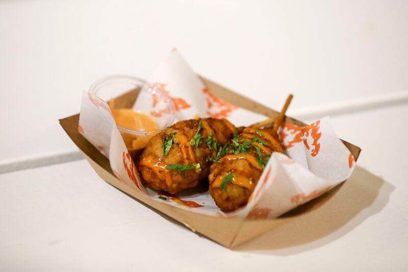 Corndogs from Mini BBQ, another home-grown concept that is at Etisalat Beach Canteen this year.