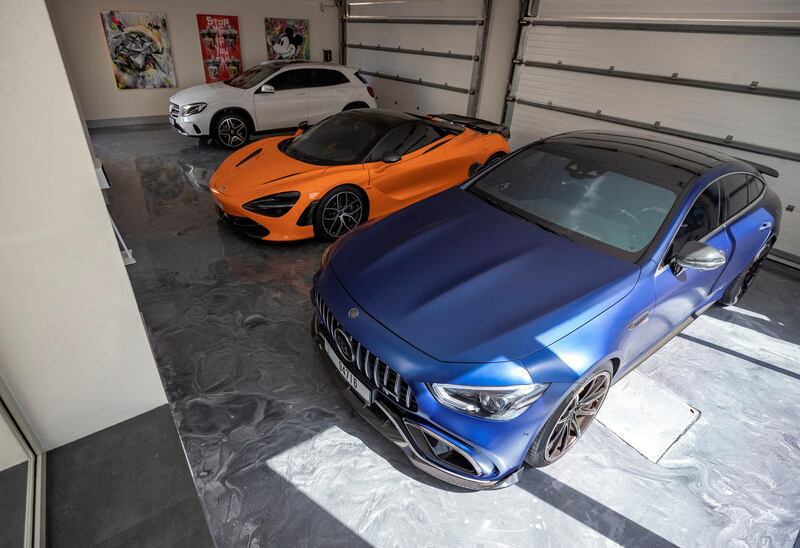 Dubai, United Arab Emirates - Reporter: Panna Munyal. Lifestyle. Homes. The car museum. A peek inside a luxury home in DubaiÕs District One. Sunday, March 21st, 2021. Dubai. Chris Whiteoak / The National