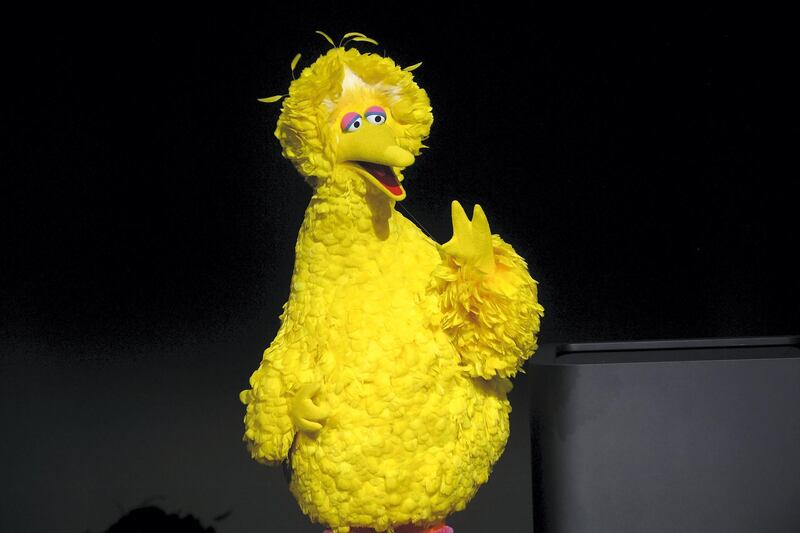 An actor dressed as Sesame Street character "Big Bird" speaks during an Apple Inc. event at the Steve Jobs Theater in Cupertino, California, U.S., on Monday, March 25, 2019. The company is unveiling streaming video and news subscriptions, key parts of Apple's push to transform itself into a leading digital services provider. Photographer: David Paul Morris/Bloomberg via Getty Images