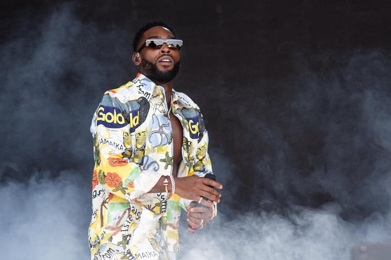 LONDON, ENGLAND - AUGUST 24:  Tinie Tempah performs on stage during Day 1 of South West Four Festival 2019  at Clapham Common on August 24, 2019 in London, England.  (Photo by Joseph Okpako/WireImage/Getty Images)