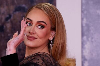 British singer Adele wore a diamond ring by Lorraine Schwartz
to attend the Brit Awards 2022 in London on February 8. AFP 