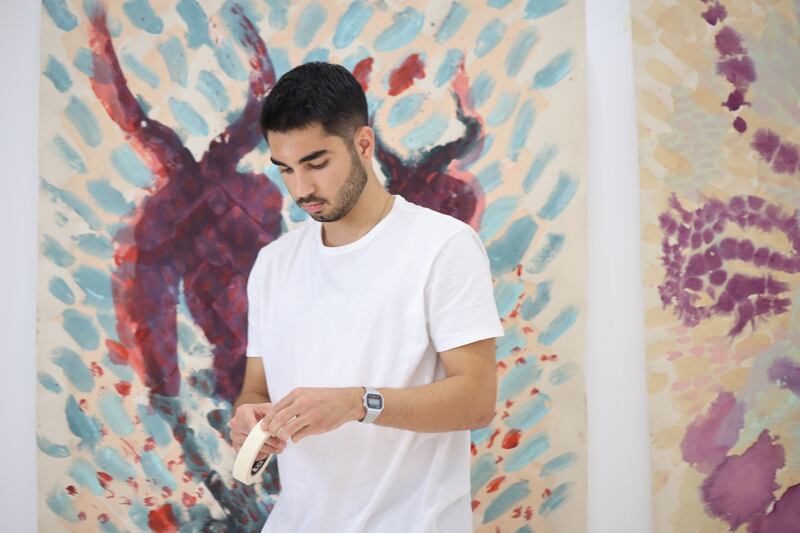 'I don't have a preconceived idea of how it's going to be or what the painting is,' Al Najjar tells The National
