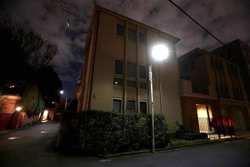 The residence of former auto tycoon Carlos Ghosn in Tokyo after he fled Japan to avoid a trial. AFP