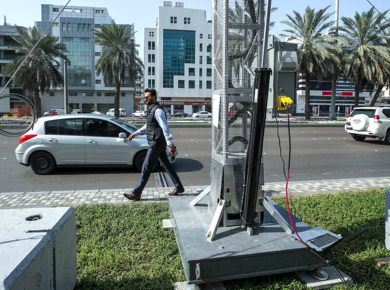 Emission being measured in central Abu Dhabi
