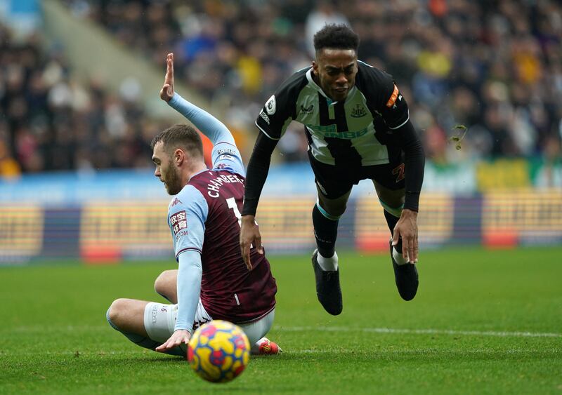 Calum Chambers - 6: First start for Villa but was a couple of centimetres from giving away clumsy penalty after fouling Willock … only for Trippier to belt home the resulting free-kick. PA