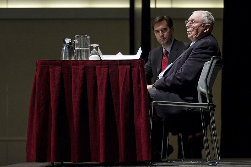 Munger speaks during an event in Pasadena, California, on July 1, 2011. Bloomberg