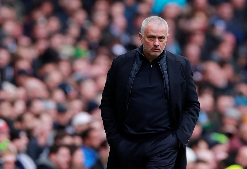 Tottenham Hotspur manager Jose Mourinho during the team's recent 3-2 Premier League defeat to Wolves. Reuters