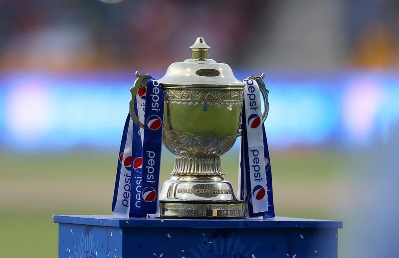 The trophy, which the eight teams are playing to win, was on display shortly before the match began at 6.30pm, local time. Pawan Singh / The National