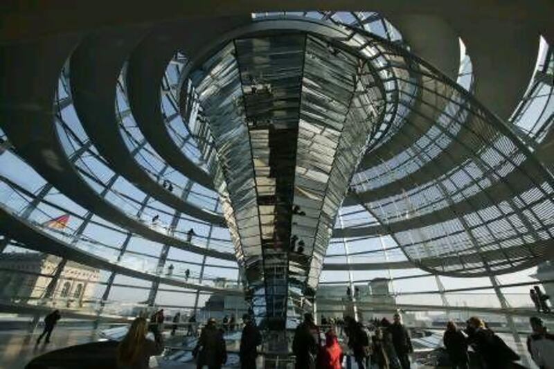 Take a tour of the glass cupola of the Reichstag building in Berlin, Europe's third most popular tourism destination after London and Paris. Getty Images