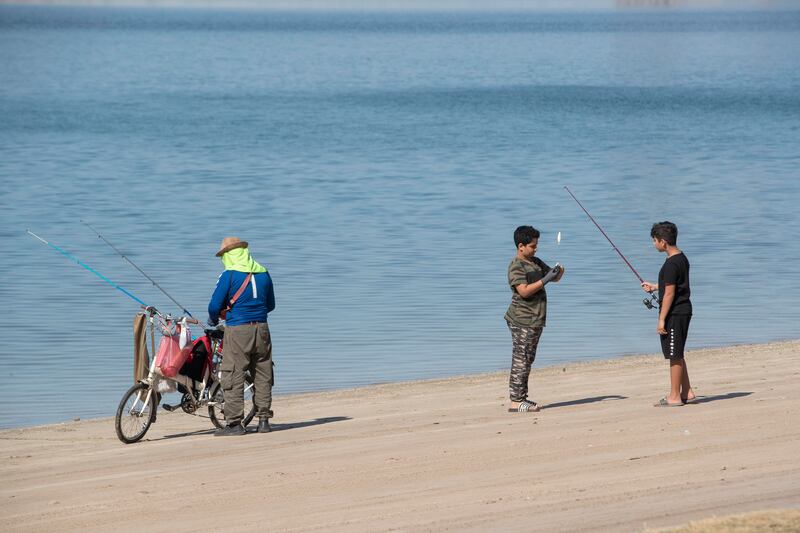 Some decided to spend their time fishing on Friday.