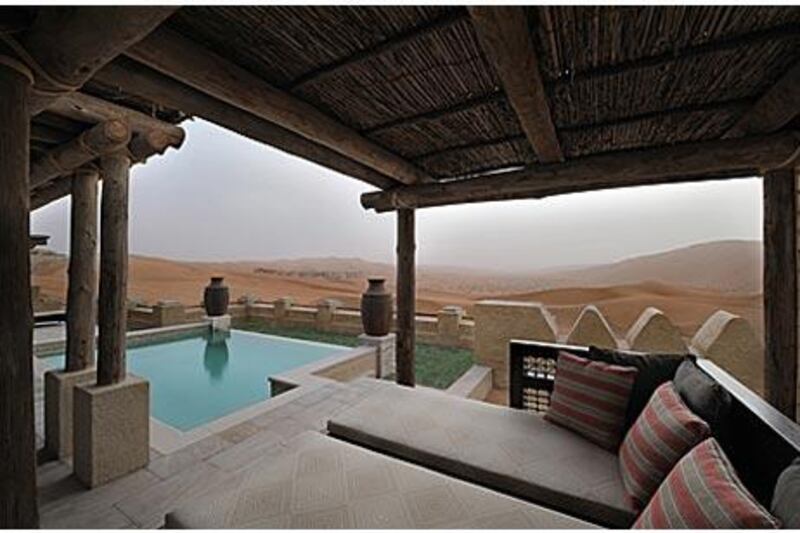 Qasr al Sarab guests can view ever-changing dunes.
