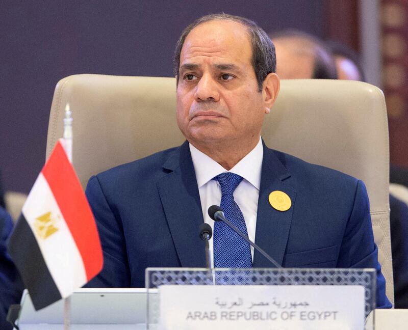 FILE PHOTO: Egypt's President Abdel Fattah al-Sisi attends the Arab League Summit in Jeddah, Saudi Arabia, May 19, 2023.  Bandar Algaloud / Courtesy of Saudi Royal Court / Handout via REUTERS ATTENTION EDITORS - THIS PICTURE WAS PROVIDED BY A THIRD PARTY / File Photo