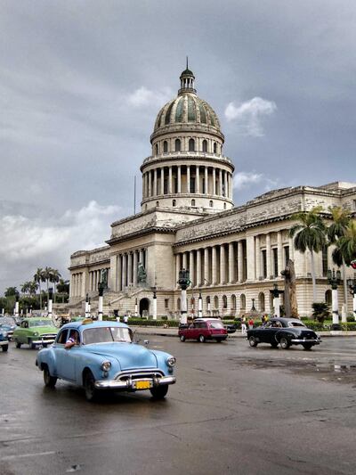 El Capitolio was the seat of government in Cuba until after the Cuban Revolution in 1959, and is now home to the Cuban Academy of Sciences. Getty Images