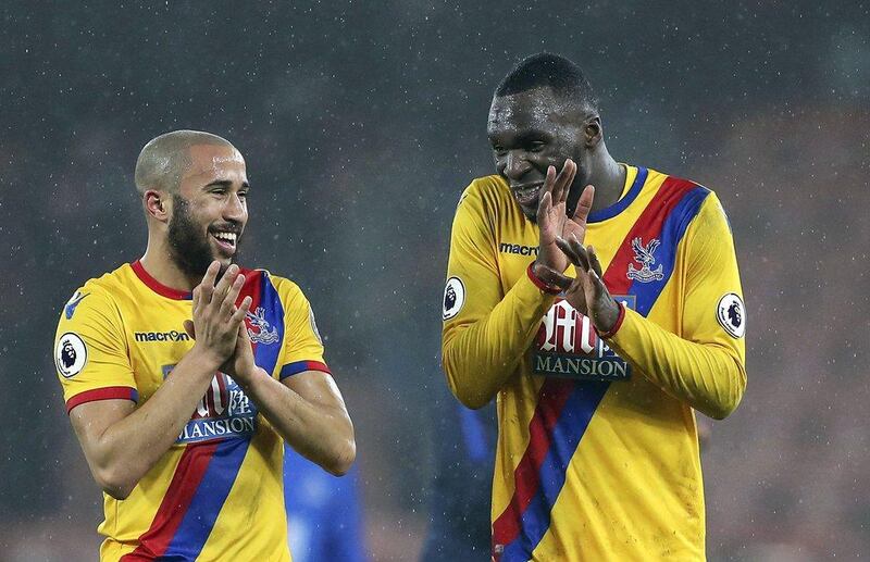 Crystal Palace's Andros Townsend, left, and Christian Benteke. Andrew Matthews / AP