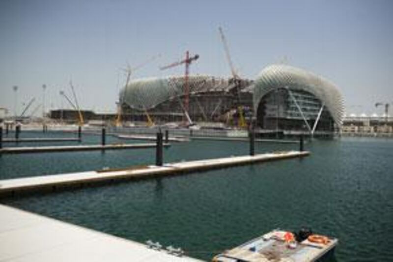 The Yas Island development that will be used to berth superyachts during the Abu Dhabi Grand Prix.