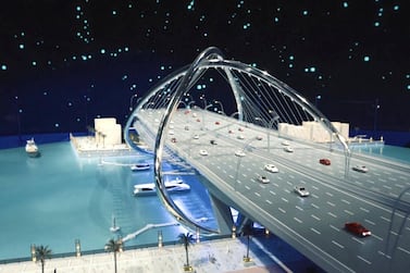 A model of the new Dh394 million Shindagha Bridge. Courtesy: Dubai Government Media Office