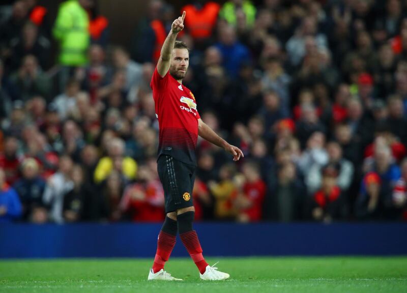 Right midfield: Juan Mata (Manchester United) – Came on when United were 2-0 down to Newcastle and instigated a memorable comeback, scoring with a fine free kick. Getty Images