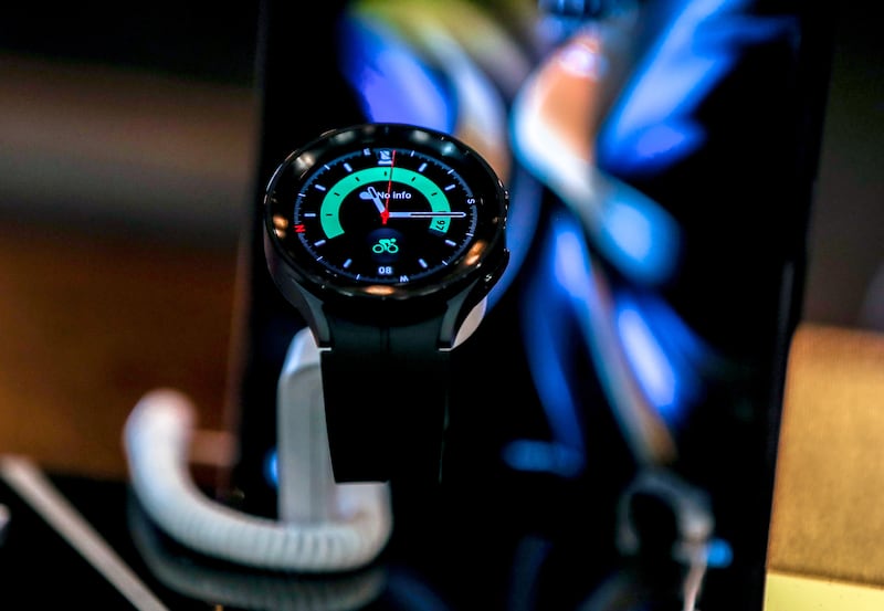 The Samsung Galaxy Watch 5 Pro, which is aimed at taking on the Apple Watch.