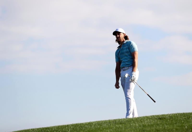 Abu Dhabi, United Arab Emirates - January 18th, 2018: Golfer Tommy Fleetwood in action at the Abu Dhabi HSBC Championship. Thursday, January 18th, 2018 at Abu Dhabi Golf Club, Abu Dhabi. Chris Whiteoak / The National