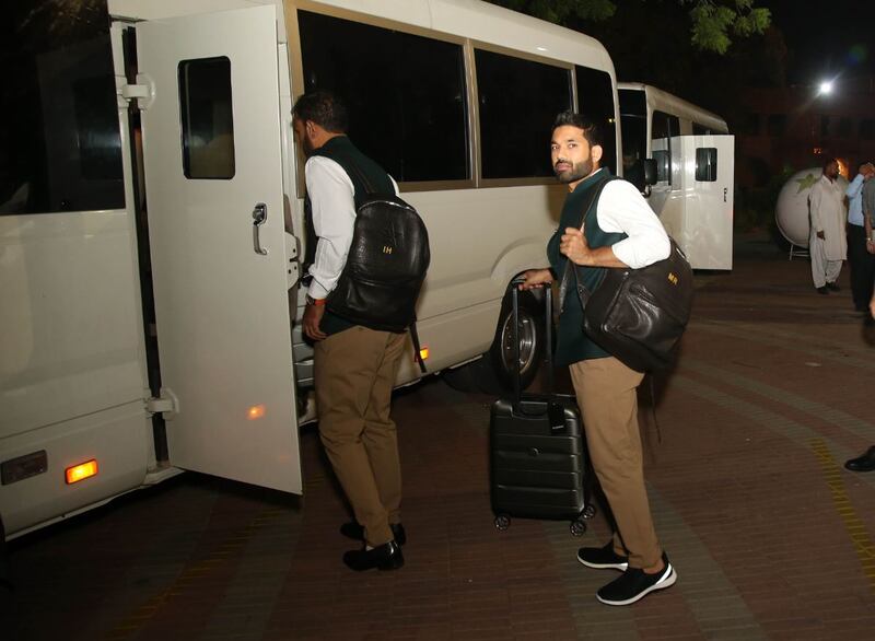 Pakistan wicketkeeper batsman Mohammad Rizwan en route to the airport in Lahore. Photo: PCB / Twitter