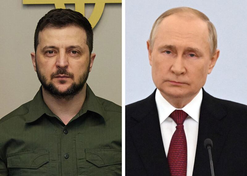 Ukrainian leader Volodymyr Zelenskyy and Russian President Vladimir Putin have been invited to attend this year's event. Getty / AFP